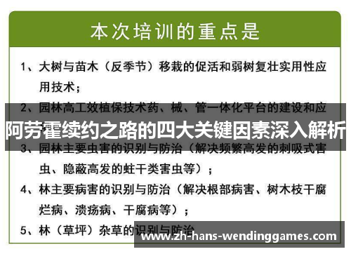 阿劳霍续约之路的四大关键因素深入解析